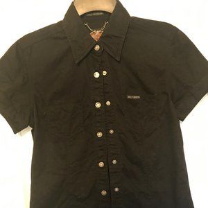 Snap Button Baby Doll Top (Harley Davidson)